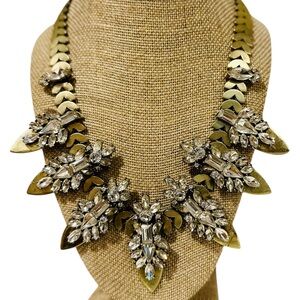 Stunning Vintage Gold Bib Style Statement Necklace